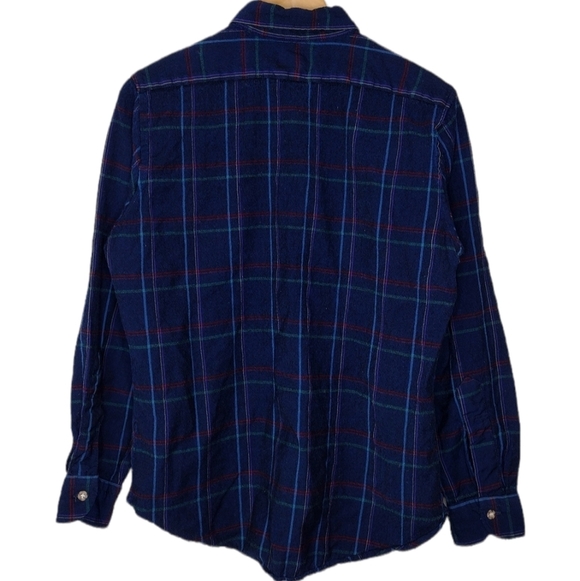 Pendleton 100% Virgin Wool Flannel Plaid Button Down Shirt Size Large - Picture 2 of 12